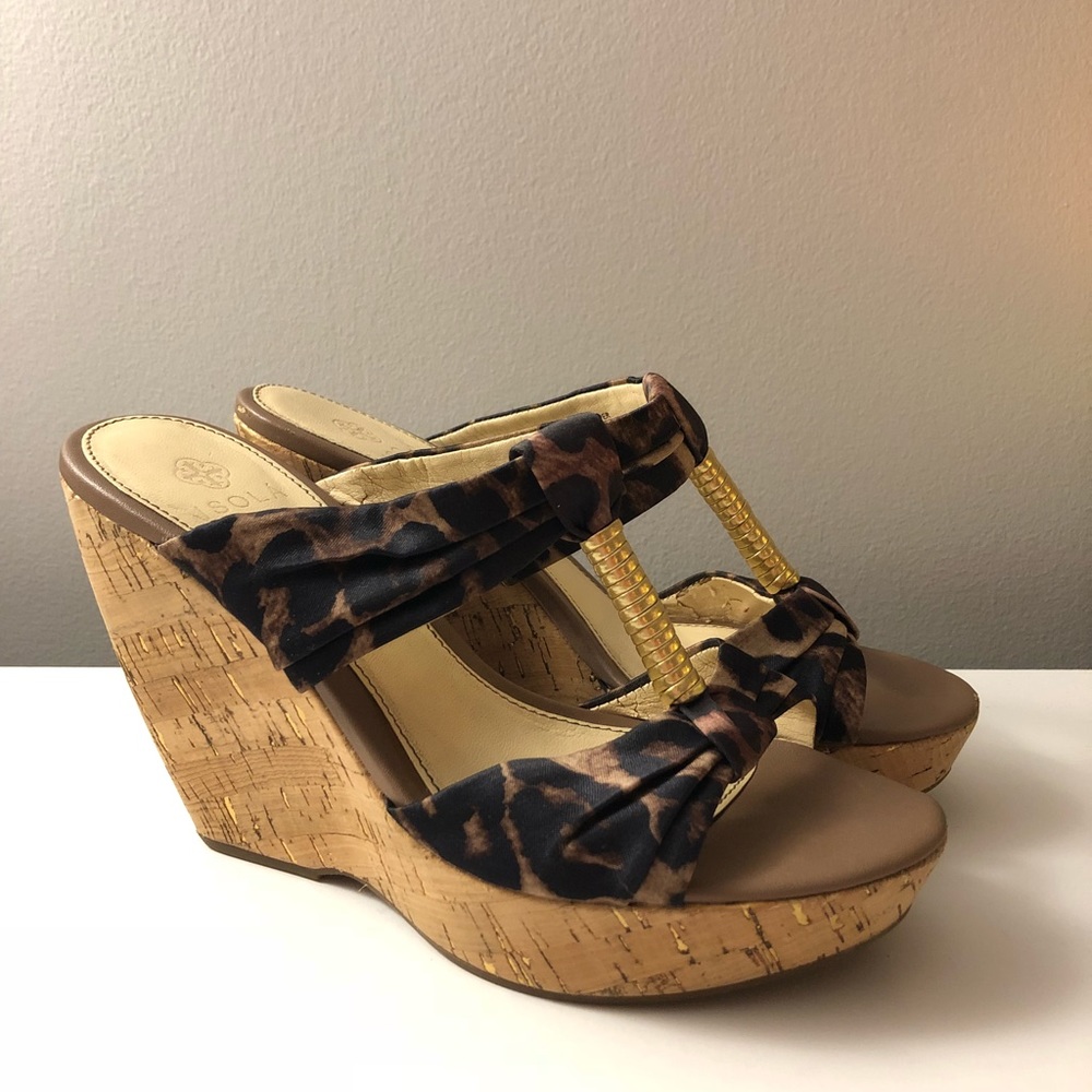 Leopard wedges